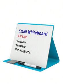 Leather Desktop Whiteboard - Dry-Erase Memo Board For Office, Home & Students, Portable Writing Message Board,Can Be Used For Work, Study, Drawing, Daily Notes,Three Adjustable Support Angles(Free A Whiteboard Marker And A Dry Erase Cloth),School Supplies,Back To School