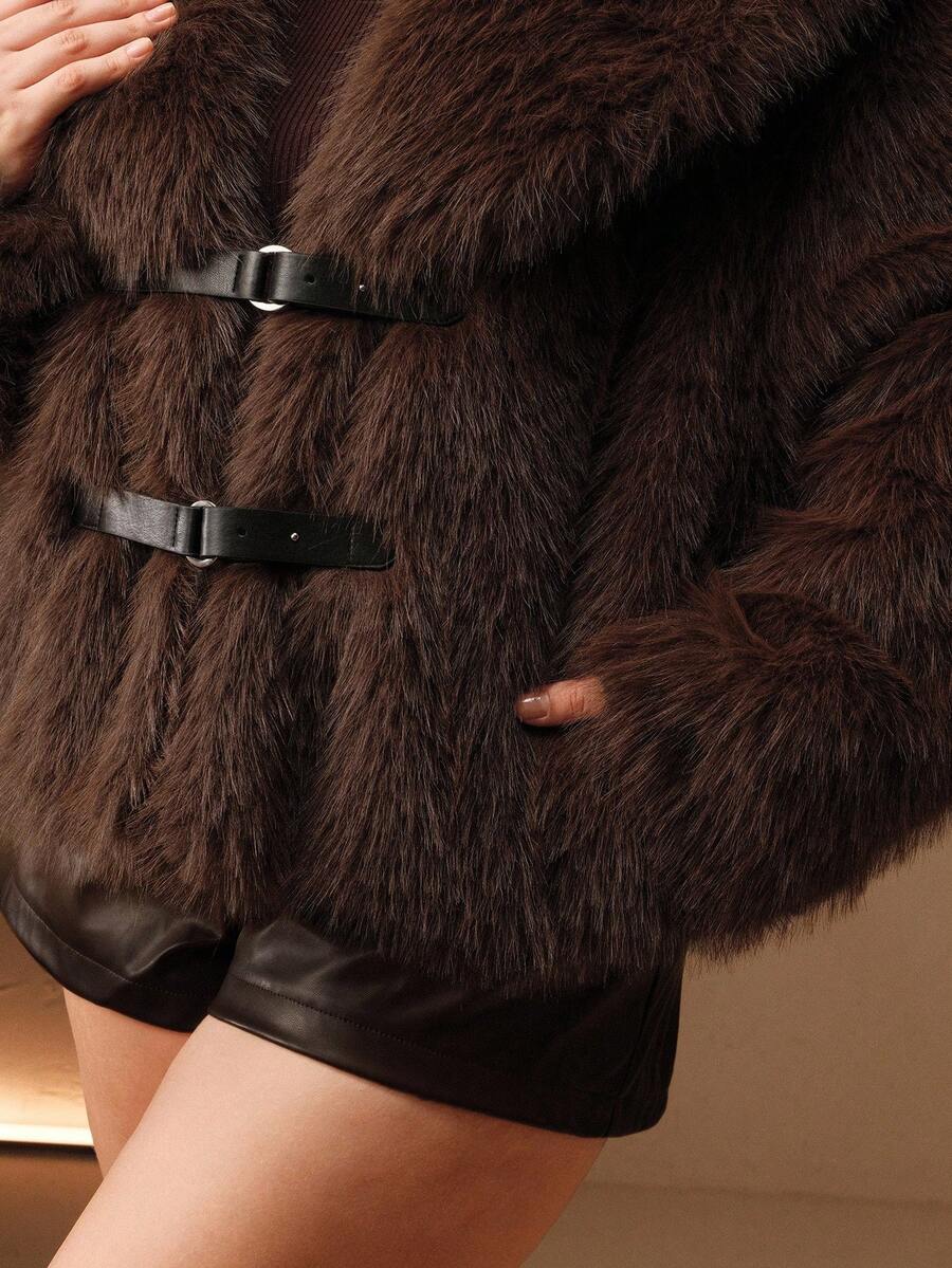 Anewsta KF16511-DM Fall,Autumn,Winter,Elegant,Chic,New Year,Casual,Christmas - Brown - View 1