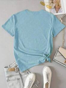 INAWLY 贝壳刺绣舒适彩色运动衫、海洋图案圆领毛衣、岛屿刺绣运动衫、沿海圆领毛衣、夏季毛衣、冲浪 - 藍色 - 查看 2