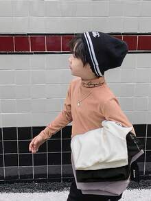 SHEIN Young Boy 3 For 1 Casual Korean Style Long Sleeve Collared Shirt,Vest And White Pants Set,Comfortable Fashion School Back-To-School Black Autumn Fall - Multicolor - View 1