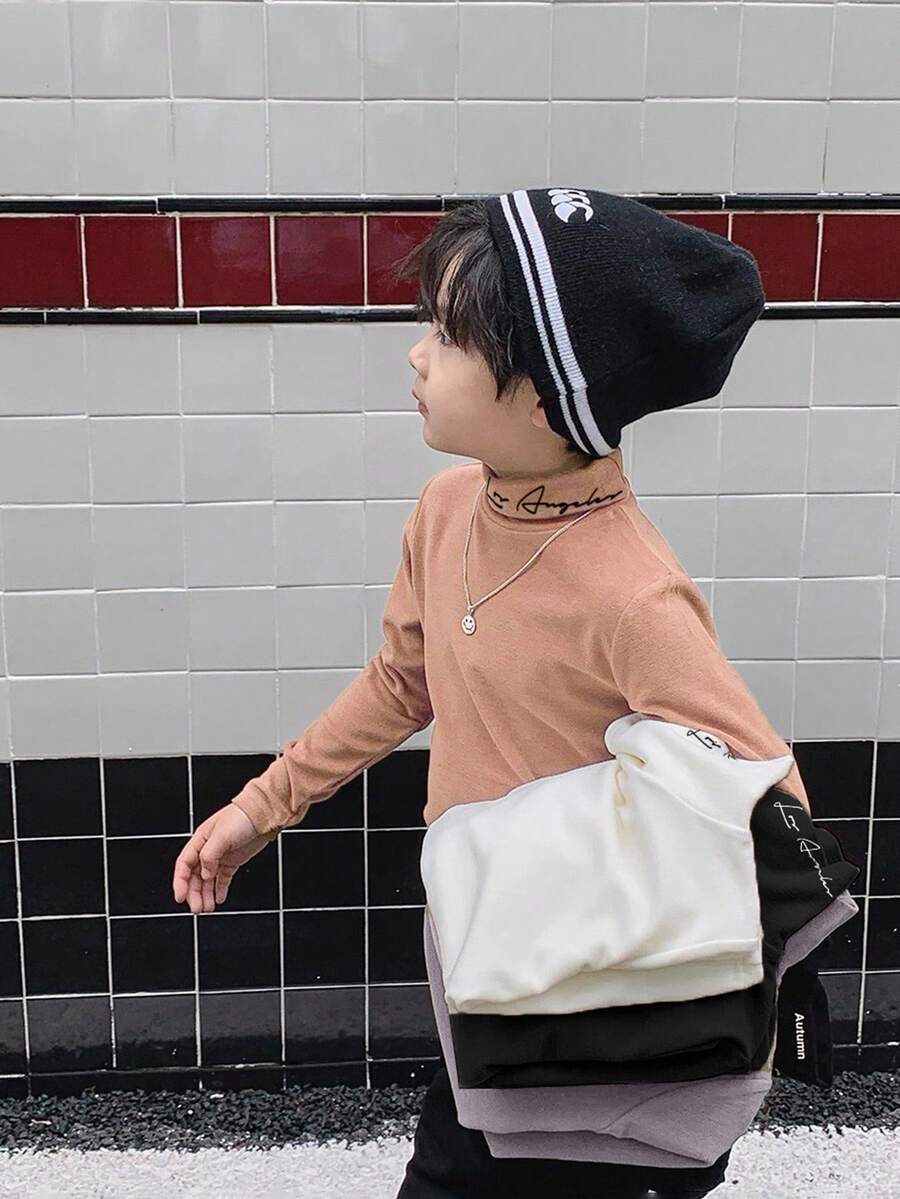 SHEIN Young Boy 3 For 1 Casual Korean Style Long Sleeve Collared Shirt,Vest And White Pants Set,Comfortable Fashion School Back-To-School Black Autumn Fall - Multicolor - View 1