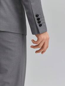 Men's 3 Pcs Shawl Collar Suits, Light Grey, Including Blazer, Waistcoat And Suit Pants, For Formal Business And Groom's Wedding, Old Money Suit With Dress Pants Spring To Summer - Light Grey - View 10