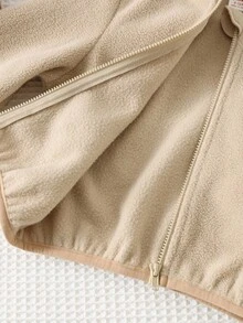 Cozy Pixies Bộ 2 áo khoác dài tay họa tiết tai gấu hoạt hình mềm mại thoải mái cho bé trai - Màu Khaki - Xem 6