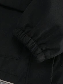 GlowEve Áo khoác parka dài tay có mũ lót giữ nhiệt, thắt eo, có túi, phong cách Pháp thanh lịch, cổ điển, đa năng, thời trang công sở, mùa thu/đông, màu be, thích hợp mặc đi làm hàng ngày - màu đen - Xem 4