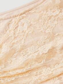 SHEIN MOD 女士蕾丝不对称领长袖上衣搭配荷叶边中长裙，时尚两件套，独特连衣裙，露肩设计，蕾丝连衣裙，褶皱连衣裙，秋冬季，圣诞节女装，新年装，感恩节女装，派对装，海滩装，优雅女士套装，白色两件套，波西米亚风，乡村音乐会装，外出装