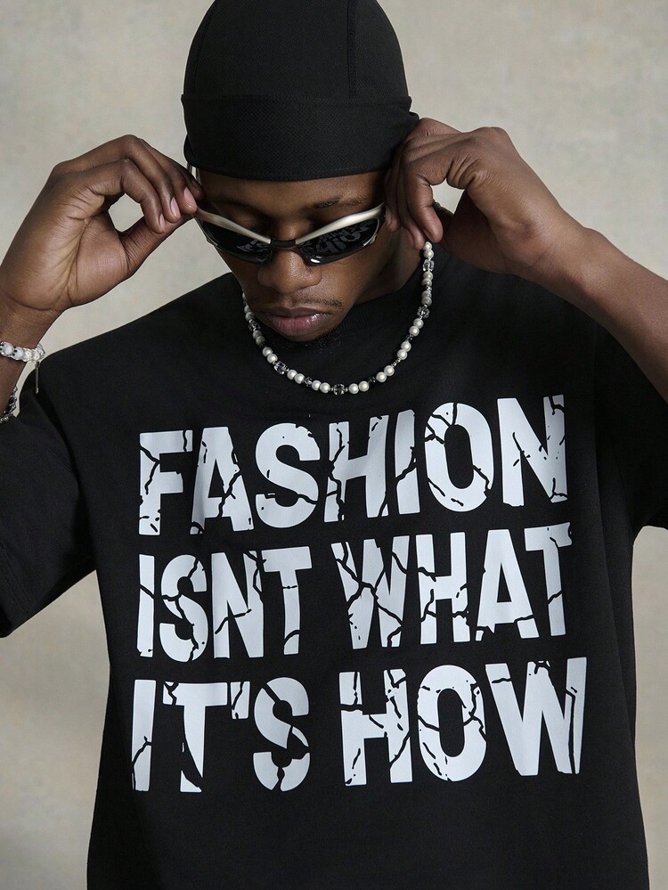 PAVTROS 男士圆领简约时尚休闲 T 恤 - 黑色 - 查看 6