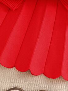 SHEIN Young Girls Christmas Diamond Pattern Sweater & Skirt Set, Winter Fall Winter Christmas Halloween Toddler Cardigan Sweater Autumn Fall Jumpers Sweaters Tops Dress Dresses Christmas Jumper Cozy Pixies Prepcrw Christmas Outfit Halloween  New Born Toddler  Fall Winter Dress Halloween  Romper Stuff Halloween Jumper Jumper Cardigans Shirts White Cardigan Clean Downtown Off The Shoulder Sweater Outfit Sets Pink Sweater Jacket Cute Fall Outfits Outfits Top Maija Christmas Dress  Toddler Fall Dark Purple Skirt Christmas Sweater  Fall Sweaters Unisex White Sweater Vest Skirt Sets - Red - View 5