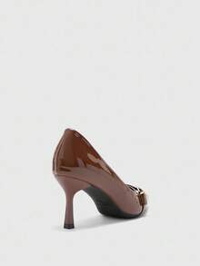 CUCCOO BIZCHIC Coffee Color Women's High Heel Pumps, Sexy Stiletto Pointed Toe Shoes For Outdoor, Commute, Party, Banquet For Christmas Spring Shoes - Coffee Brown - View 8