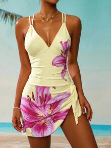 Slaydiva Women's Floral Print Beach Sarong