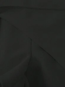 Franclia 女式高端纽扣设计裙裤 - 黑色 - 查看 3