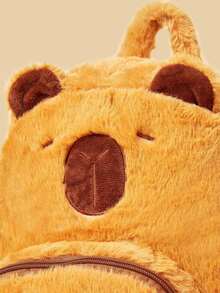 Capybara Plush Dolphin Cute Backpack - Stylish Casual Cartoon-Inspired Fashion Daypack Perfect For Hanging Out, College, Travel, And Daily Use - Multicolor - View 4