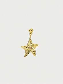 Glisma 1 Pair 18K Gold-Plated Fashionable Ocean Series Starfish Pendant Earrings For Women,Party,Night Club,Shopping,Vintage,PREMIUM,Zirconia,Rhinstone,Western Jewelry,Old Money,Gemstone,Outfits,Fall/Autumn/Winter,For Mom/Women/Girl/Mother,Premium