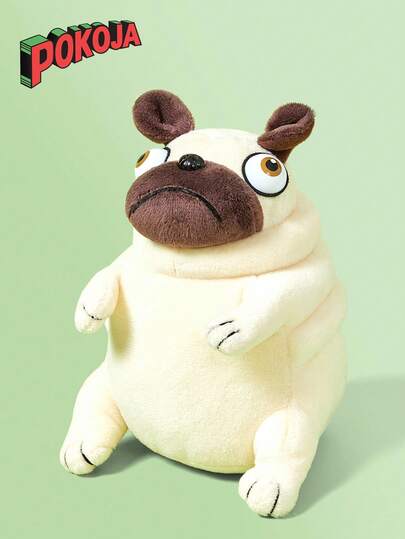 1pc 15cm/5.9in Funny Shar Pei Dog Plush Doll, Ugly Cute Pug Stuffed Animal Doll, Plush Realistic Dog Cloth Figurine