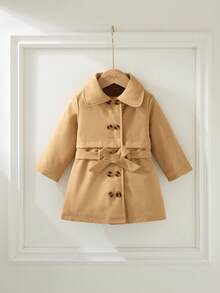 SHEIN Baby Mädchen modische, vielseitige, verstärkte Windjacke, geeignet für Herbst/Winter, Innen/Außen, Schulanfang, Alltag - Verschiedenfarbig - Übersicht 3