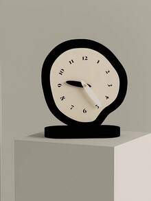 Joivida Modern Minimalist Desk Clock, Elegant Silent Non-Ticking Tabletop Clock For Living Room Decor, Bedside Alarm Clock With Date Display, Creative Resin Art Deco For Office Desk Shelf - Multicolor - View 8