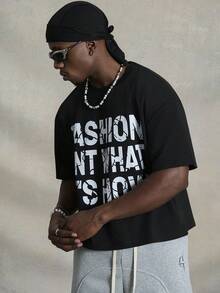 PAVTROS 男士圆领简约时尚休闲 T 恤 - 黑色 - 查看 5