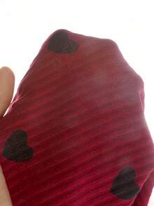 Elladie kids 幼儿秋季长袖圆领盖袖心形印花卡其色上衣和纯黑色裙子两件套复古服装 - 紅色 - 查看 4