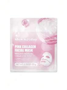 Slow Sunday 粉色胶原蛋白面膜，韩国胶原蛋白面膜，果冻胶原蛋白面膜，深层保湿，提升弹性，柔滑肌肤，蕴含胶原蛋白、烟酰胺、透明质酸和玫瑰水，韩妆，情人节礼物，斋月礼物，斋月聚会及礼品，派对理想之选