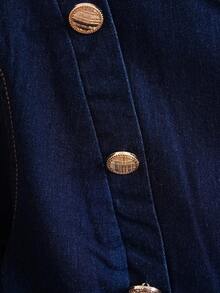 EMERY ROSE 女式休闲金属双排扣长袖秋季牛仔夹克