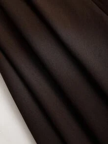 Sweetra 女士优雅通勤风 A 字裙，垂坠设计，修身效果，适合春秋季节 - 摩卡棕 - 查看 4