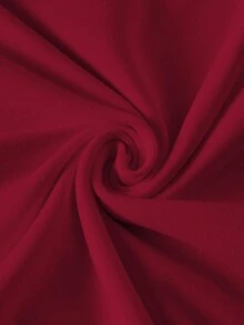 SHEIN Essnce Modische Lässig Business Outfit für Damen in Große Größen, 2-teilig, Schwarz, Burgund, Ankerrot, Mehrteiliger enger Jumpsuit mit Bodycon-Schnitt, Quadratischem Ausschnitt und Langarm