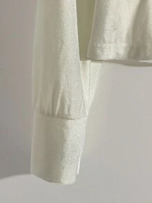 Franclia Elegante camicetta con fiocco e maniche lunghe, camicia versatile da ufficio di colore unito