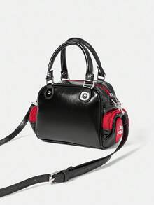 Paul Frank X ROMWE Túi xách tay thời trang họa tiết hoạt hình dành cho nữ - màu đen - Xem 4