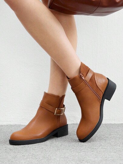 CUCCOO BIZCHIC Women's Fashionable Versatile Casual Minimalist Ankle Boots