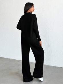 SHEIN Tall 女士立领插肩袖针织毛衣 2 件/套