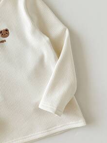 Cozy Pixies 2pcs Baby Boy Cartoon Animal Print Thermal Lined Crew Neck Long Sleeve Sweatshirt Set Baby Tops Baby Bear Clothes Baby Undershirts Neutral Baby Clothes Unisex Baby Shirt Sets - Multicolor - View 8