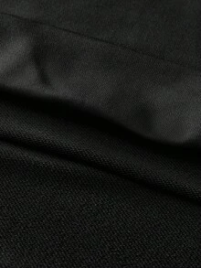 AXEPEAK 男士撞色条纹和字母印花连帽衫和运动裤套装，秋冬装 - 黑色 - 查看 11