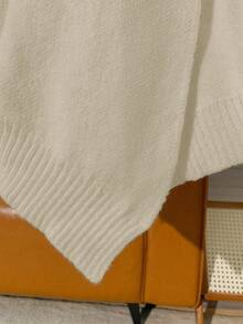 Franclia New Autumn/Winter High-Quality Elegant Versatile Soft White Cardigan For Women