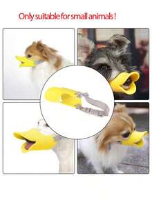 1pc Anti Bite Duck Mouth Shape Dog Mouth Covers, Soft Duck Silicone Mouth Cover With Adjustable Strap, Small Medium Dogs Muzzle Masks Best For Prevent Barking, Biting, And Chewing