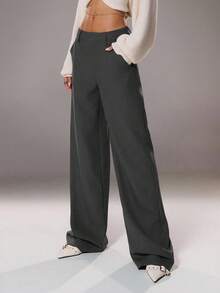 TRNVIE Women's Minimalist Elegant Commuter Straight-Leg Pants, Versatile Fall Cloth For Women