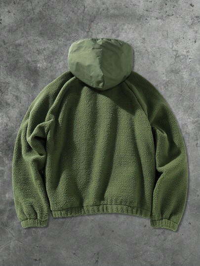 Street Life Veste à capuche unie décontractée pour homme, convient pour l'automne/l'hiver