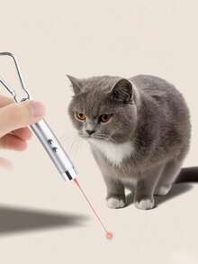 PETSIN 1pc/2pcs/5pcs Random Mini Portable Laser Pointer Cat Toy, Pet Training Interactive Toy, Aluminum Alloy Laser Pointer Wand With White LED + Infrared, Pet Cat Teaser Laser Pen