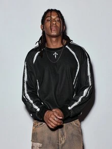 MODCRASH 秋冬新款哥特印花宽松套头连帽衫，街头风春夏款 - 黑色 - 查看 7