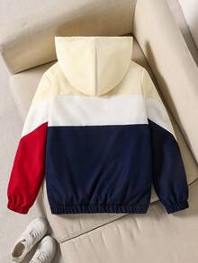 秋冬款青少年女孩休闲拉链连帽夹克，带保暖衬里 - 彩色 - 查看 3