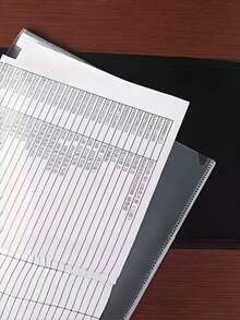 5/10/30PCS  L-Shaped A4 Folders Clear PP Plastic File Bags Waterproof Single Page Document Protector Portfolio Organizer For Office School Supplies Back To College Business Document Storage