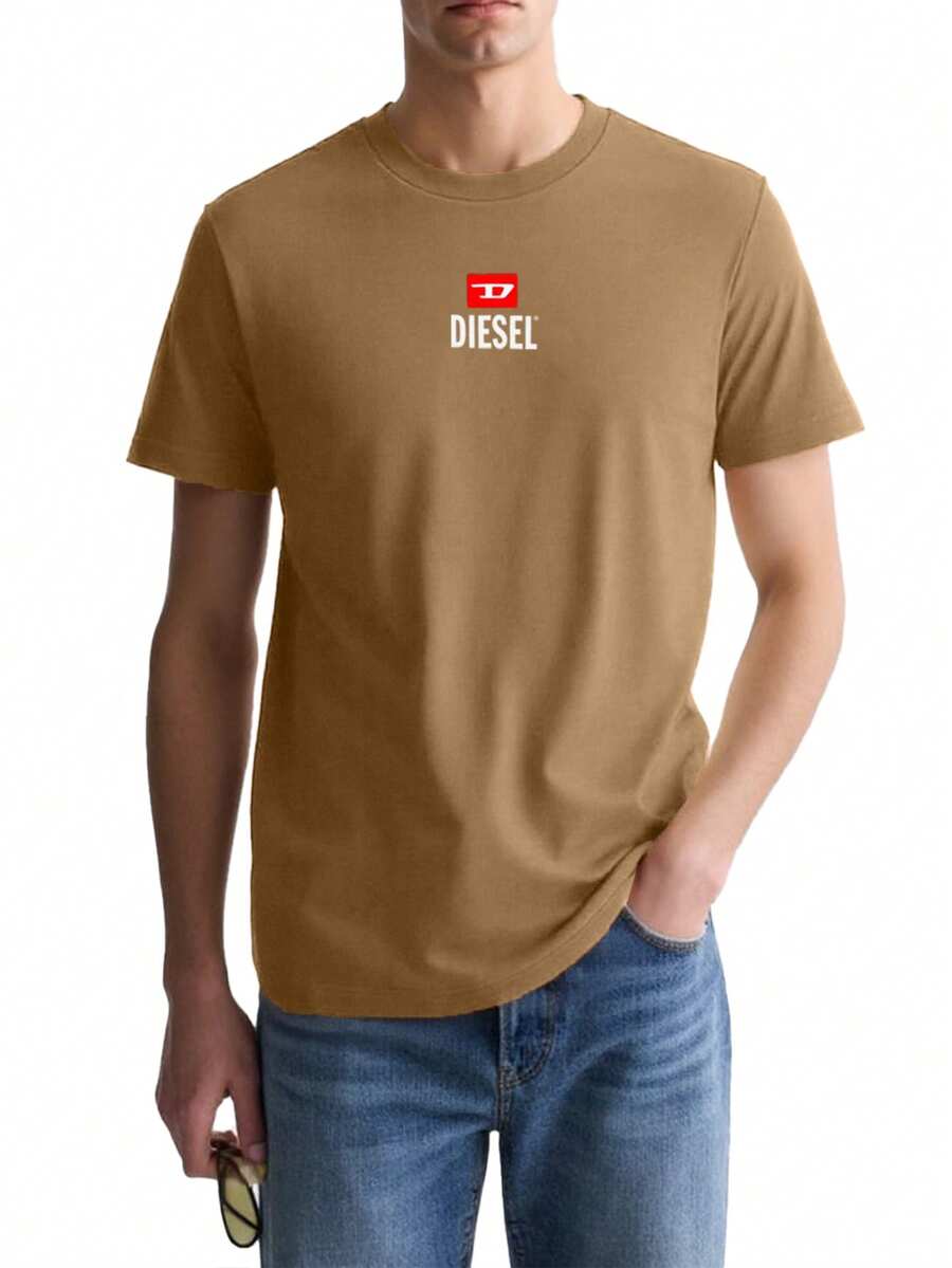 Diesel Men's T-Shirts Brown - Brown - View 1