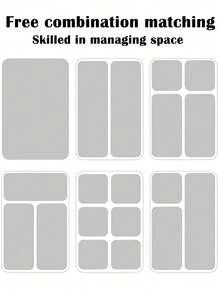 Boîte de rangement en plastique blanc 4 6 5 9 pièces Ensemble d'organisateurs à tiroirs Plateau multifonctionnel pour salle de bain, coiffeuse, maquillage, cosmétiques, chambre, cuisine, bureau, petits outils. Solution de rangement et de décoration pour la maison - Blanc - Voir 19