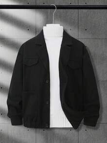 Manfinity Homme 这款男士经典黑色长袖大衣采用经典设计，直筒剪裁，配有领子和长袖。它是一款备受好评的畅销休闲单品，适合通勤、上学、度假等各种场合，也是送给丈夫或男友的理想礼物。男女皆宜，适合情侣搭配，秋冬季穿着。 - 黑色 - 查看 1