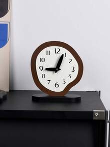 Joivida Modern Minimalist Desk Clock, Elegant Silent Non-Ticking Tabletop Clock For Living Room Decor, Bedside Alarm Clock With Date Display, Creative Resin Art Deco For Office Desk Shelf - Multicolor - View 7