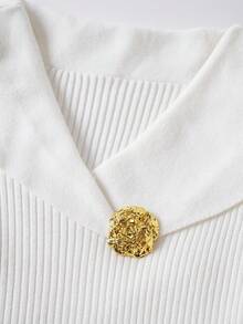 Franclia 新款优雅合身美人鱼下摆针织两件套毛衣套装，时尚女装设计，秋季 - 白色 - 查看 8