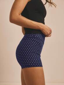 Aralina Leisurwear High Waisted Workout Activewear Women Biker Short Yoga Pilates Gym Also Cosy For Festival Outfits - Navy Blue - View 4