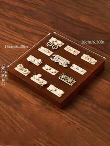 Cirelle 实木珠宝展示托盘 | 手镯和戒指展示/收纳 | 天然木纹 | 多用途珠宝收纳盒 | 观赏和展示道具 | 小型珠宝盒、珠宝书、木质珠宝盒 - 棕色 - 查看 7