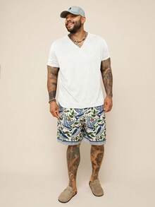 EASEVO Maglietta a maniche corte nera, slim fit, elasticizzata, scollo a V, adatta per l'estate, taglie comode per uomo