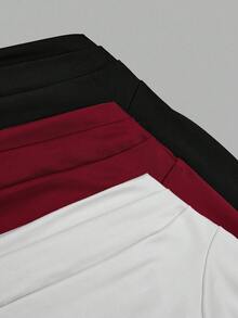 Sweetra Blusa de manga larga con hombros descubiertos y unicolor, ajustada y de estilo casual chic, adecuada para uso diario - Multicolor - Ver 7