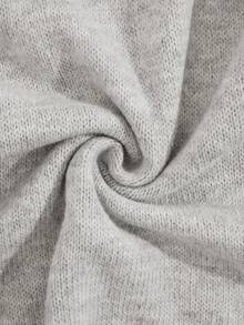 RueChic Men Solid Casual Crew Neck Patched Regular Sweater - Grey - View 4