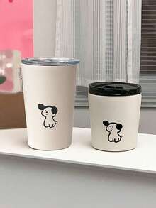 304不锈钢带盖水杯女士咖啡杯办公室高颜值保温杯随身礼品杯 - 芥末黃 - 查看 2